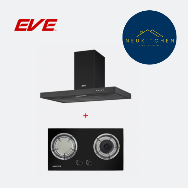 ชุดเซตเตาแก๊ส+เครื่องดูดควัน EVE SMART I + HC-SHADOW-90 PLUS